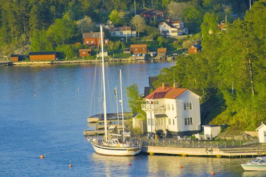 View on islands in the Baltic sea around Sweden