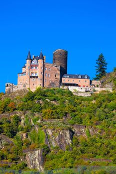 Burg Katz (or Burg Neukatzenelnbogen) - castle above the German town of St. Goarshausen in Rhineland-Palatinate