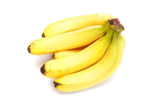 Bunch of bananas, photo on the white background
