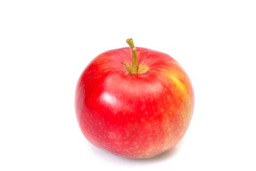 red apple, photo on the white background