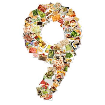 Number 9 Nine with Food Collage Concept Art