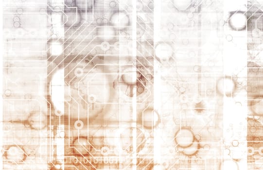 Science Technology Data as a Abstract Art