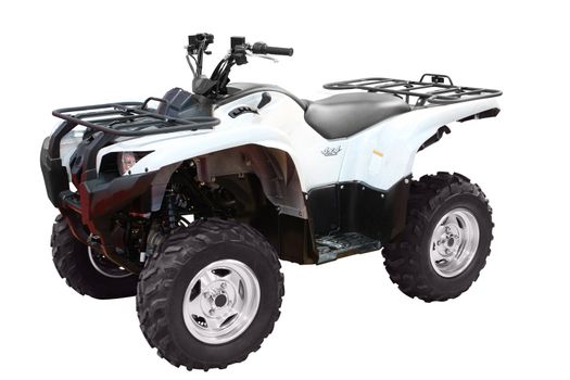 white 4x4 atv isolated