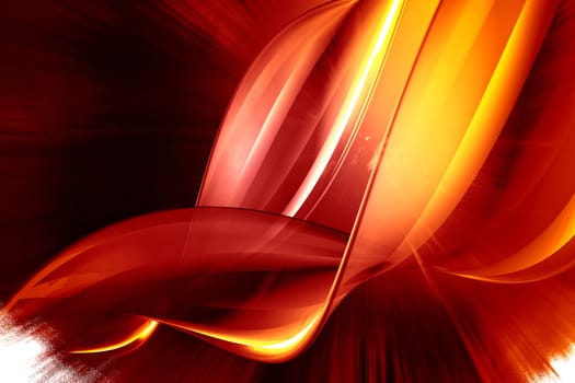 Abstract background with red 3d shapes