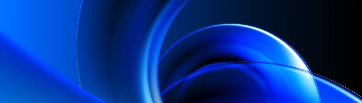 Abstract background with 3d blue shapes