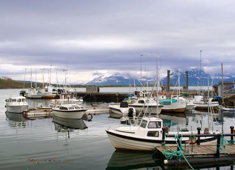 Parking of motor yachts in the Norwegian Sea