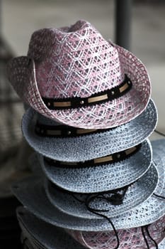 Handmade hat made from grass at Shuphanburi near Bangkok, Thailand.