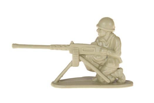 plastic toy soldier photo on the white background