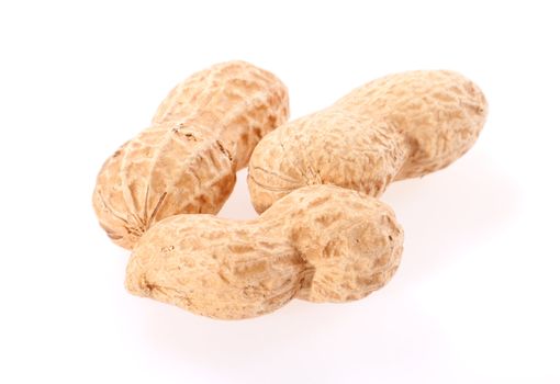 Peanut isolated on the white background 