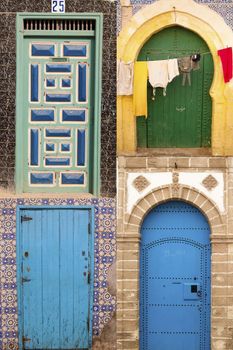 Four beauty arabic door in Morocco.