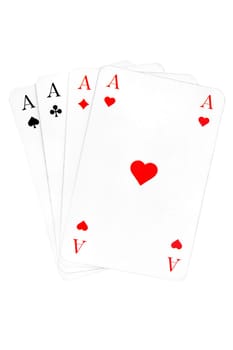 Playing cards isolated on a white background.