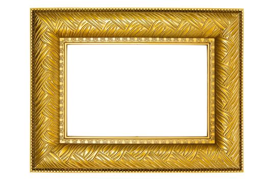 Old-fashioned picture frame isolated on a white background.