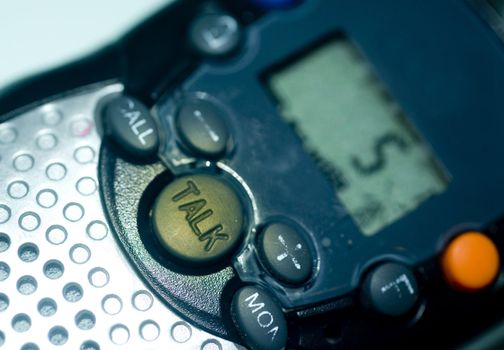 macro shot of walkie talkie