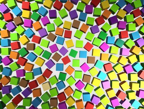 Abstract background - different color cubes