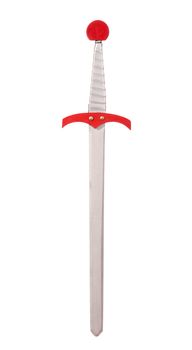 wooden sword - toy, photo on the white background 