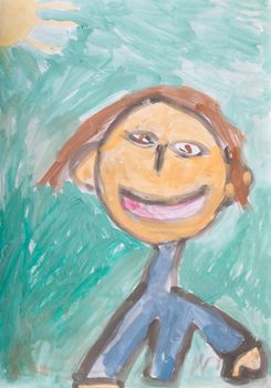 portrait of a mother, a picture painted by a seven-year
