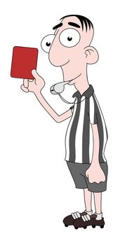 Isolated cartoon Referee character