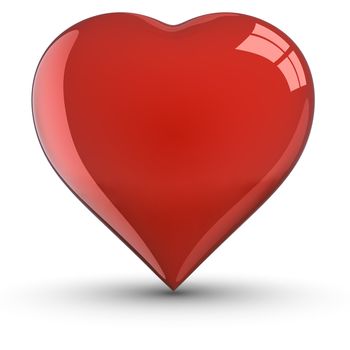 Heart Shape with shadow. Clipping path included.