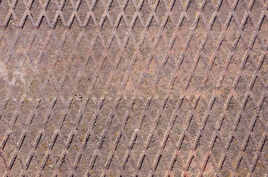 Rusty fragment of an old metal bridge. Intresting background texture.