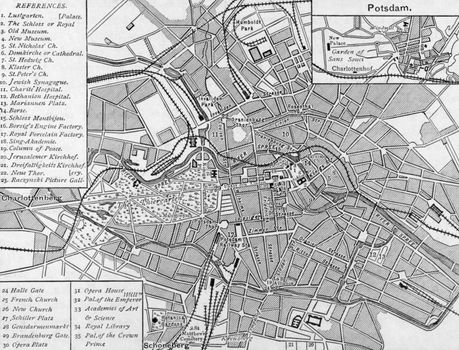 Plan of Berlin on engraving from 1800s.