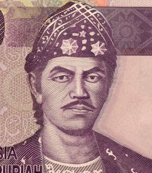 Sultan Mahmud Badaruddin II on 10000 Rupiah 2010 banknote from Indonesia. The last Sultan of Palembang.