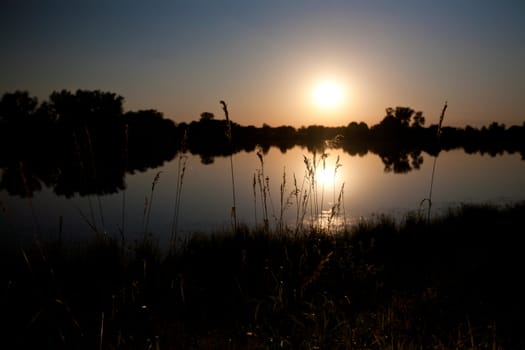 quite evening over the river