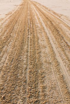 Print dragged on the sand