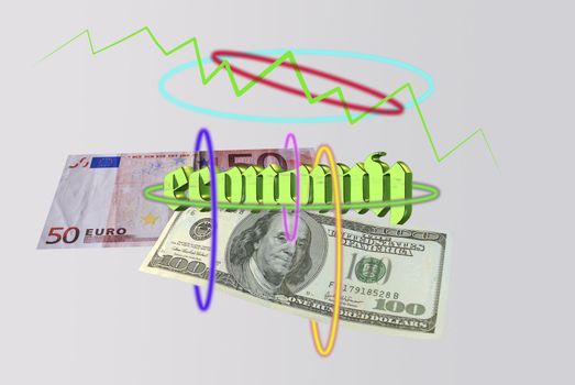 Economy and monetary system. Conceptual image