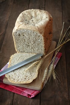 Close up of homemade bread