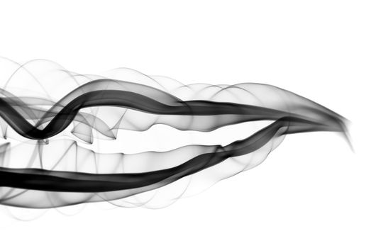 Abstract fume shapes over the white background