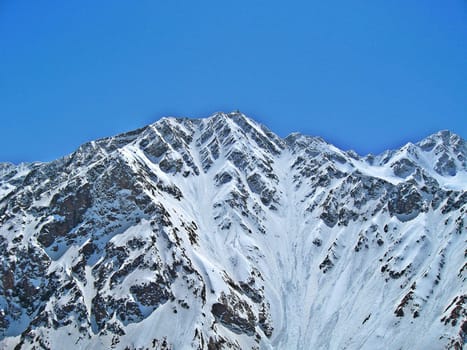 Mountain and the snow. Caucas.