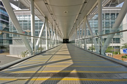 footbridge in door at day