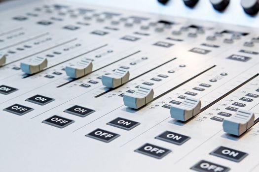 sound mixer with blurry background 