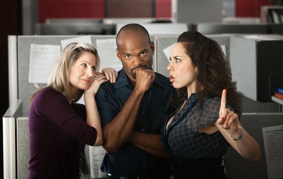 Woman unhappy with coworker's affair in office 