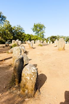 Cromlech of Almendres near Evora, Alentejo, Portugal