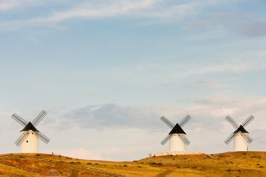 windmills, Alcazar de San Juan, Castile-La Mancha, Spain