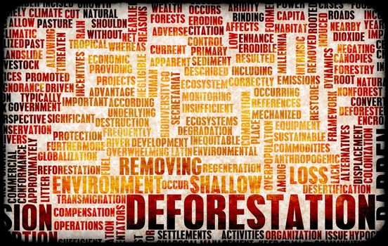 Deforestation Forest Loss Damage Concept as Art