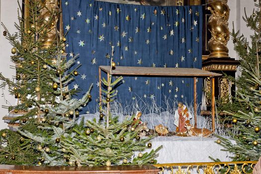 interior of church of Saint Mary with Infant Jesus Of Prague, The Litte Quarter, Prague, Czech Republic