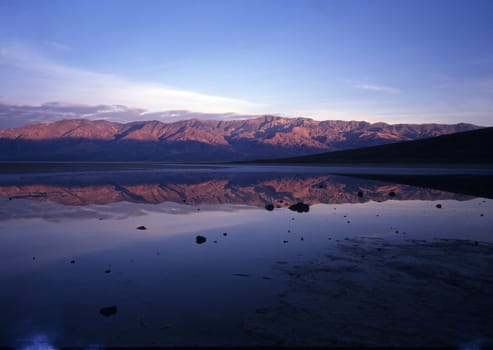 Badwater in Death Valley with elevation of -282 feet bellow see level