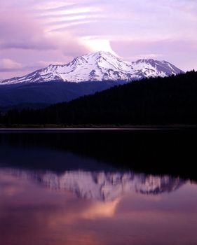 Mt.Shasta,14162 ft with Siskiyou lake