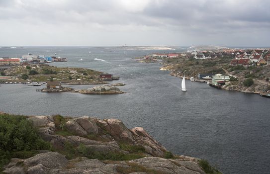 village on a rocky Swedish coast