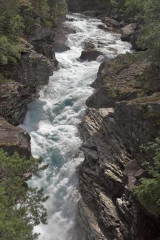 Stream running in a gorge