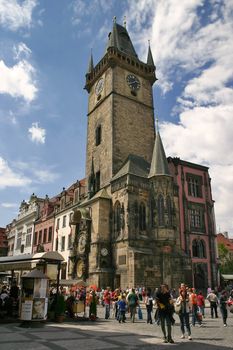 Old hall tower in Prague