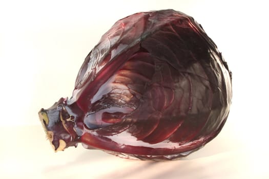 fresh head of Red cabbage on a white background