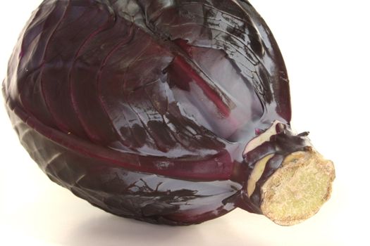 fresh head of Red cabbage on a white background