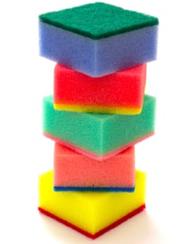 stack of sponge scouring pads