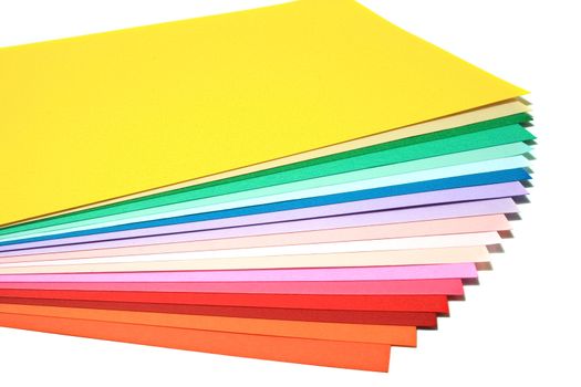 Paper color on white background