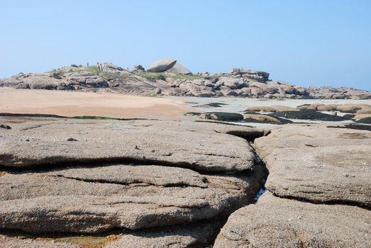 Pink Granite at Tr�gastel, Brittany