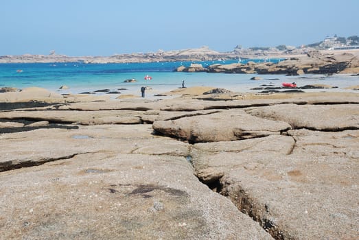 Pink Granite at Tr�gastel, Brittany
