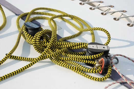 Halyard on a boat